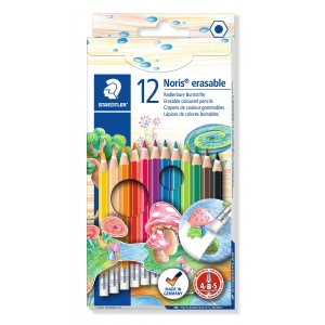 Crayons de couleur effaçables Noris - 12 crayons Crayons de couleur effaçables Noris - 12 crayons