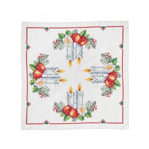Kit de broderie Toile - Lumires de Nol carres