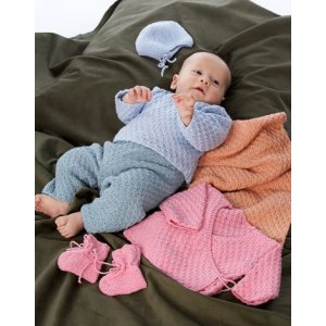 Patron tricot - Ensemble bébé tricot quadrillé Patron tricot - Ensemble bébé tricot quadrillé