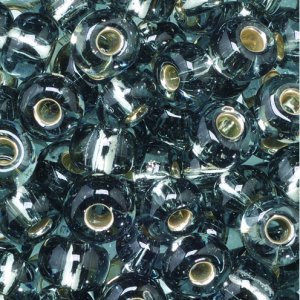 Perles rocaille ø 5,5 mm - gris clair 17 g doublé argent Perles rocaille ø 5,5 mm - gris clair 17 g doublé argent