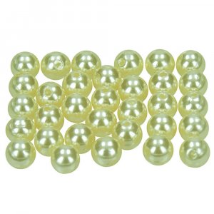 Perles de cire ø 8 mm - champagne paquet de 32 Perles de cire ø 8 mm - champagne paquet de 32