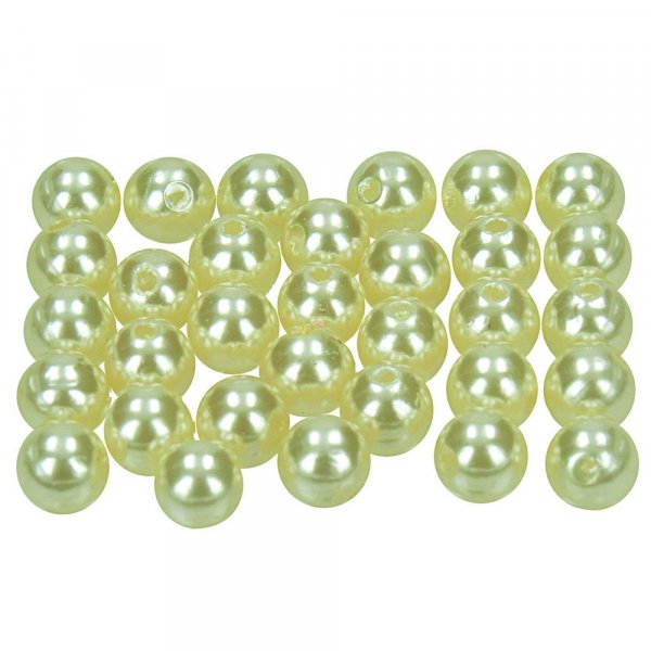 Perles de cire ø 8 mm - champagne paquet de 32