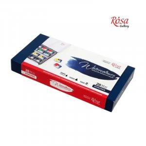 Coffret aquarelle ROSA Gallery - Bo�te m�tal 28 x 2,5 ml