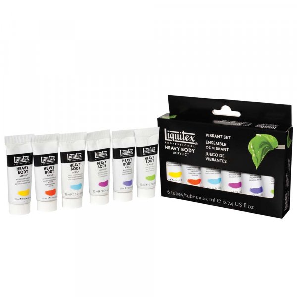 Set de peinture acrylique Heavy Body Liquitex Vibrant colours - 6x22 ml