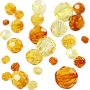 Perles en plastique  facettes Harmony - mixtes - jaune - 45 g