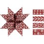 Bandes toiles - rouge - blanc - 6,5+11,5 cm - 60 bandes