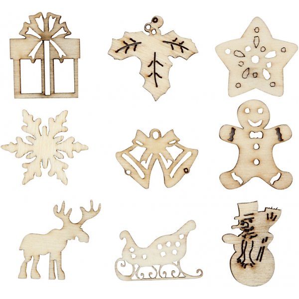 Décorations en bois - Noël - 45 pcs Décorations en bois - Noël - 45 pcs