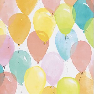 Papier cadeau - couleurs pastel - Ballons - 5 m Papier cadeau - couleurs pastel - Ballons - 5 m