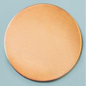 Plaque de cuivre brillante ø 28 mm - ronde Plaque de cuivre brillante ø 28 mm - ronde