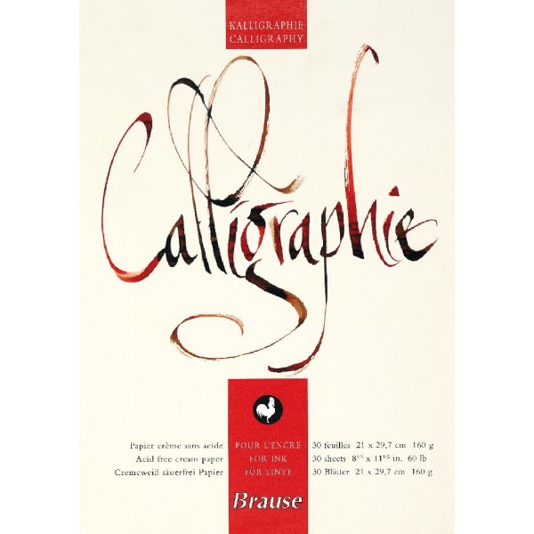 Bloc de calligraphie Structure parchemin 125g 30 feuilles