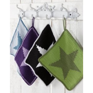 Patron tricot - Coussin et manique avec étoile Patron tricot - Coussin et manique avec étoile