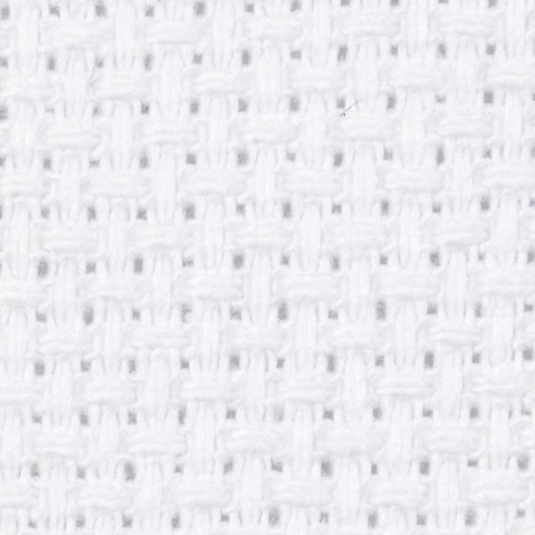 Tissu  broder Ada extra doux - blanc - 50x50 cm, 70 carrs par 10 cm