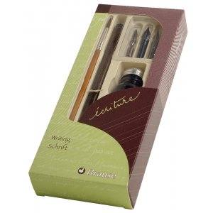 Set d'écriture avec manche, pinceau, 3 épingles et bouteille d'encre de 10 ml Set d'écriture avec manche, pinceau, 3 épingles et bouteille d'encre de 10 ml