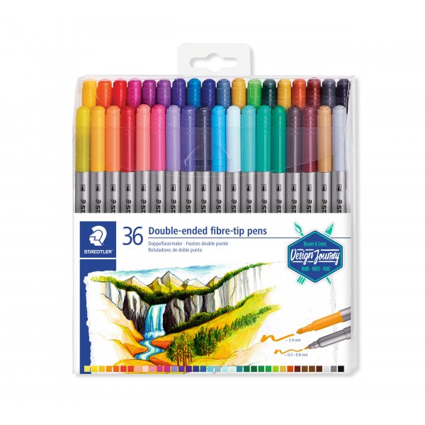 Stylos  pointe fibre Design Journey - 36 stylos