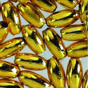 Perles dorées en forme d'olive Perles dorées en forme d'olive