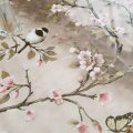 Image client Tissu ciré Fleurs & Oiseaux - Gris