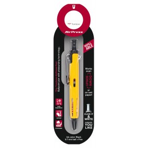 Stylo bille Tombow AirPress, blister jaune Stylo bille Tombow AirPress, blister jaune