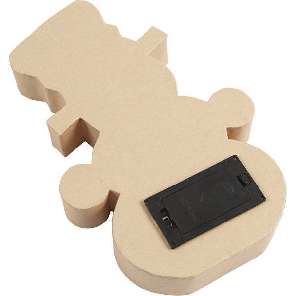 Figurine en carton avec lumire intgre - bonhomme de neige - 5 cm