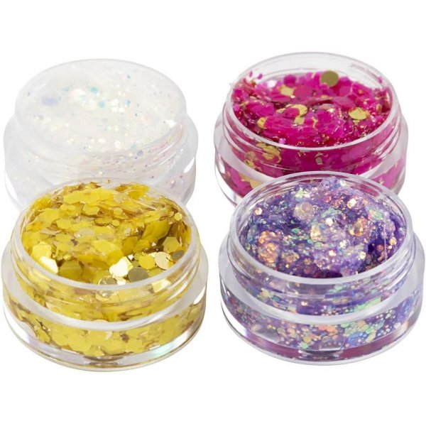 Argile paillete, couleurs mlanges 4x5 ml