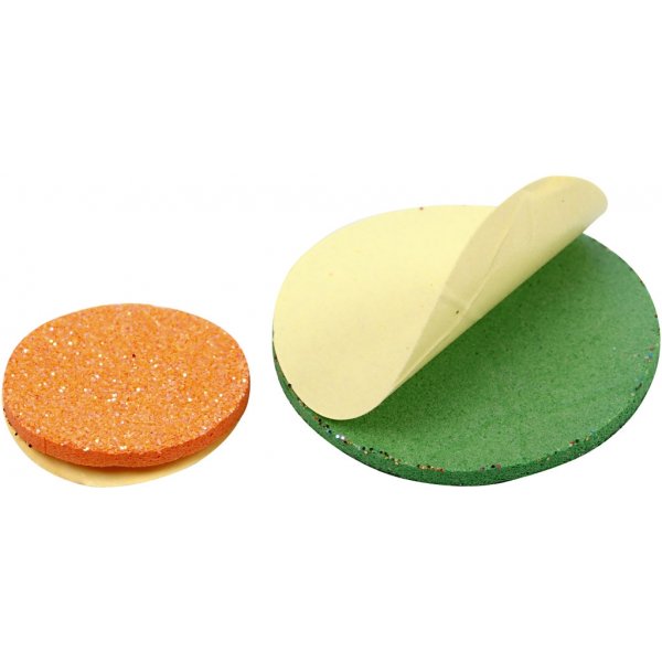 Cercles dcoratifs en caoutchouc - couleurs de paillettes mlanges - 150 pcs