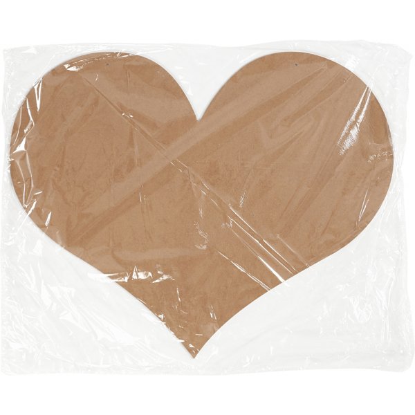 Coeur en bois avec 2 trous