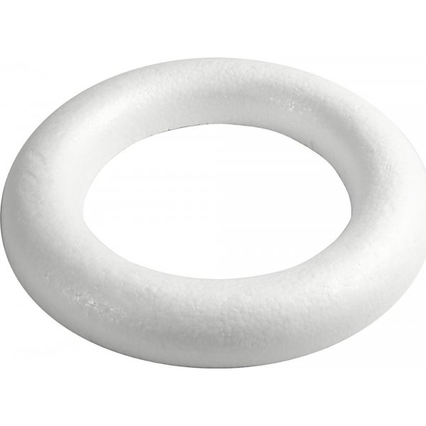 Bague à dos plat - blanc - 35 cm