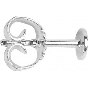 Boucles d'oreilles clous avec plaque - argent sterling - 10 pcs Boucles d'oreilles clous avec plaque - argent sterling - 10 pcs
