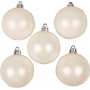 Boules de sapin de Nol - blanches - nacre - 6 cm - 20 pcs
