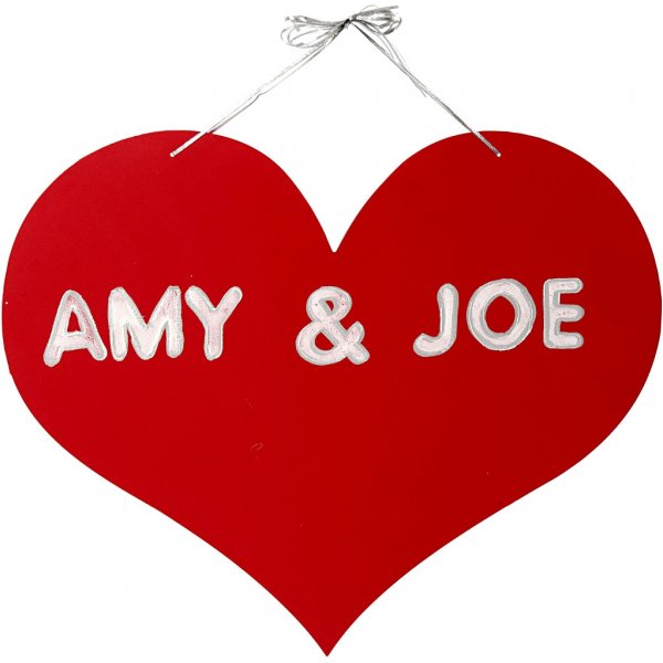 Coeur en bois avec 2 trous