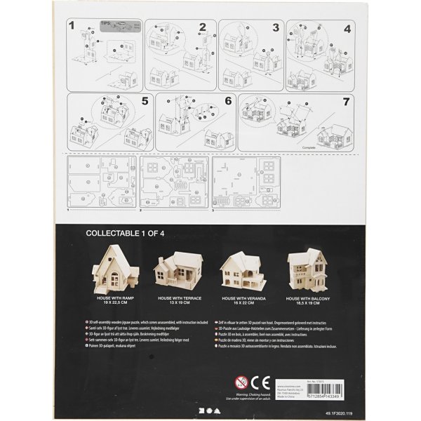 Figurine de chantier 3D - Maison avec terrasse