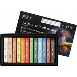 Crayons de couleur pastel à l'huile Gallery premium - couleurs mélangées - 12 pcs Crayons de couleur pastel à l'huile Gallery premium - couleurs mélangées - 12 pcs