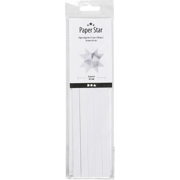 Bandes toiles - blanc - 4,5 cm - 100 bandes