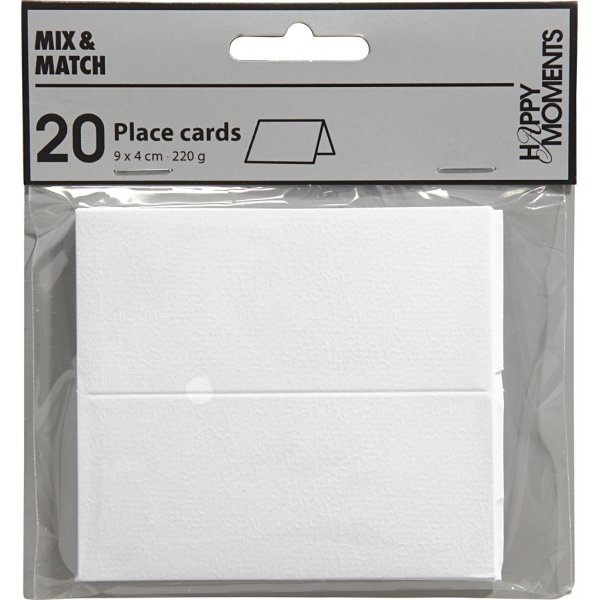 Cartes de placement - blanc cass - 20 pcs