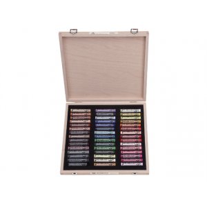 Portrait au Pastel Tendre dans une boîte en bois - 45 pcs Portrait au Pastel Tendre dans une boîte en bois - 45 pcs
