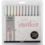 Marqueurs de croquis - couleurs pastel - 12 pcs