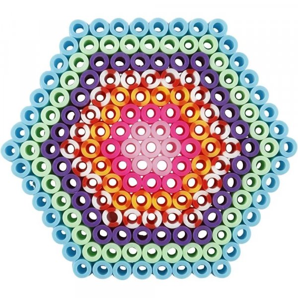 Assiettes perles - Ovale, coeur, hexagonal, cercle, carr, toile - 7x7,5-10,5x9,5 cm - 6 pcs