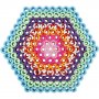 Assiettes perles - Ovale, coeur, hexagonal, cercle, carr, toile - 7x7,5-10,5x9,5 cm - 6 pcs