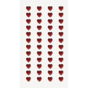 Stickers avec strass - Mini coeurs - rouge Stickers avec strass - Mini coeurs - rouge