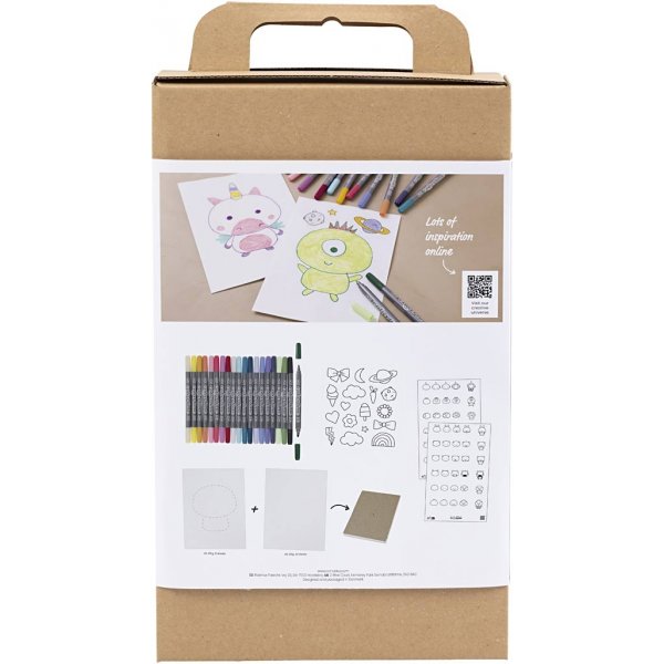 DIY Kit Draw - couleurs pastel - Figures mixtes