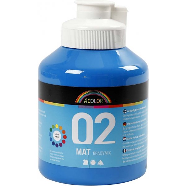 Peinture scolaire - Acrylique - bleu primaire - mate - 500 ml