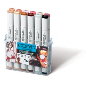 Coffret Copic Sketch - 12 stylos - Couleurs de peau Coffret Copic Sketch - 12 stylos - Couleurs de peau