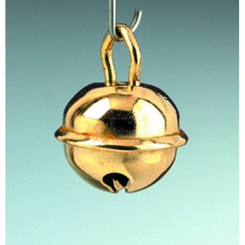 Petites cloches rondes 15 mm - laiton dor 8 pcs.