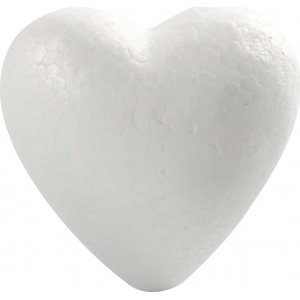 Coeurs en polystyrène - blanc - H8 cm - 50 pcs Coeurs en polystyrène - blanc - H8 cm - 50 pcs