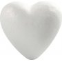 Coeurs en polystyrne - blanc - H8 cm - 50 pcs