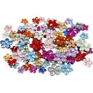 Strass - couleurs mélangées - Ø6+10+12 mm - 252 pcs Strass - couleurs mélangées - Ø6+10+12 mm - 252 pcs