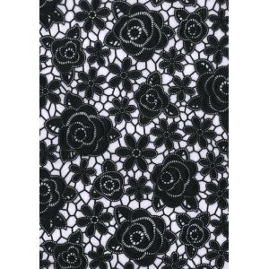 Tissu ciré dentelle Roses Tissu ciré dentelle Roses