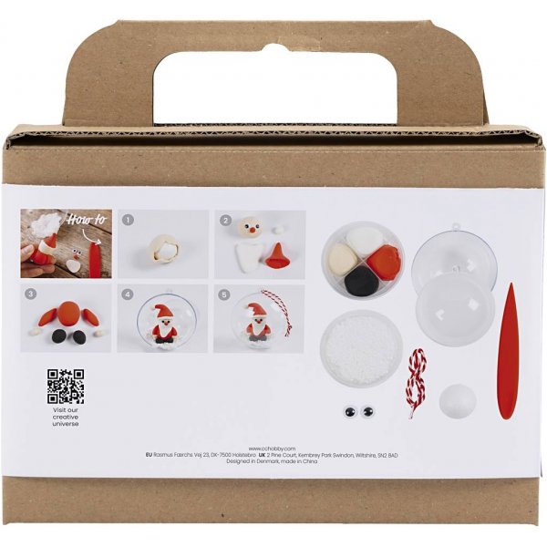 Mini Kit DIY à Modeler - rouge/blanc - Père Noël Mini Kit DIY à Modeler - rouge/blanc - Père Noël