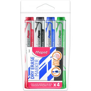Set de stylos pour tableau blanc - Maped - Bullet 2mm 4-pack Set de stylos pour tableau blanc - Maped - Bullet 2mm 4-pack