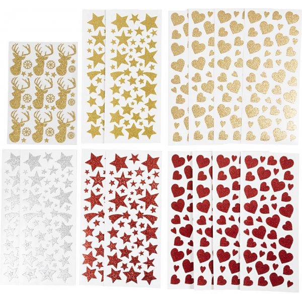 Autocollants pailletés - 8 feuilles Autocollants pailletés - 8 feuilles