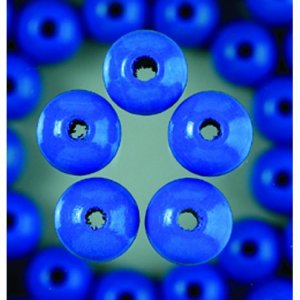 Perles en bois - moitié bleues Perles en bois - moitié bleues